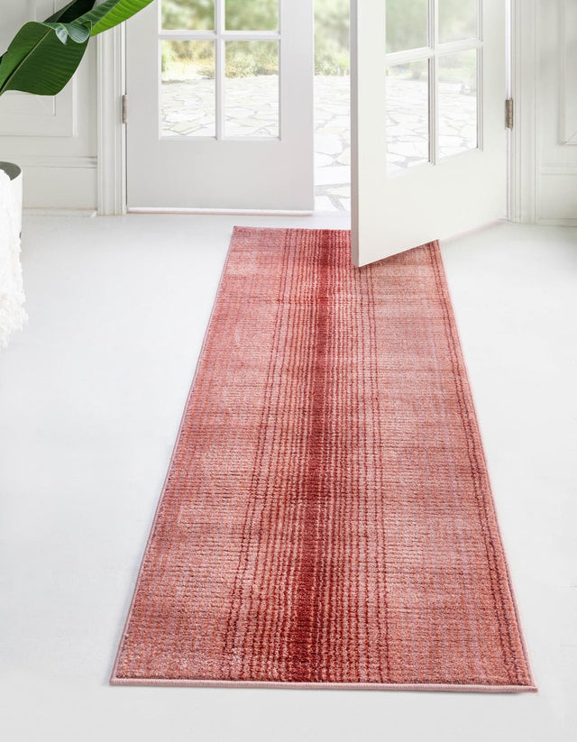 Rusty Pink Rose 2' 2 x 5' 11 Gemstone Runner Area Rug Polypropylene Contemporary Carpet Easy Clean Stain Resistant for Home Design Decorating for Sale at Rug Engine