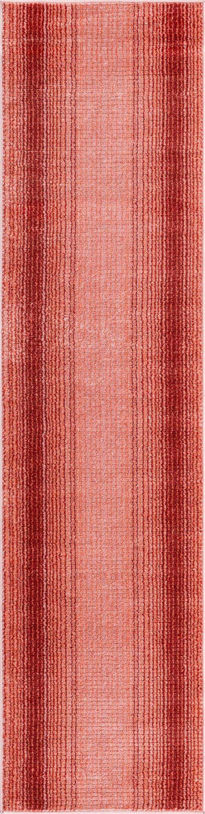 Rusty Pink Rose 2' 2 x 8' Gemstone Runner Area Rug Polypropylene Contemporary Carpet Easy Clean Stain Resistant for Home Design Decorating for Sale at Rug Engine