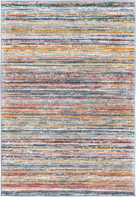 Multicolor 5' 3 x 8' Gemstone Rectangle Area Rug Polypropylene Contemporary Carpet Easy Clean Stain Resistant for Home Design Decorating for Sale at Rug Engine