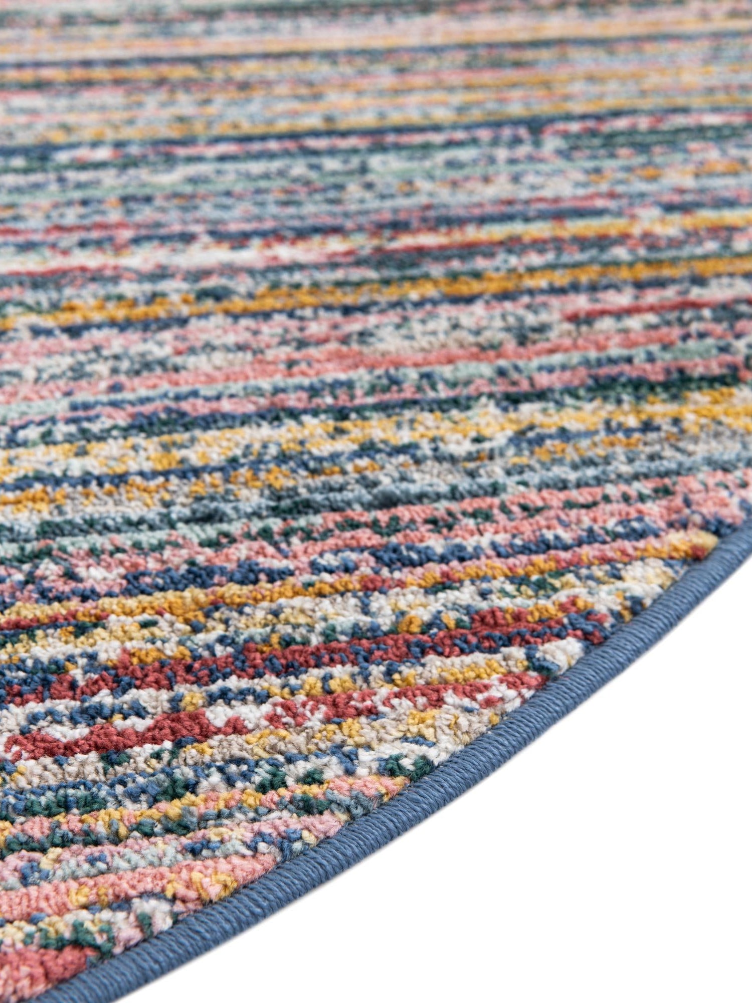 Multicolor 10' 2 x 10' 2 Gemstone Round Area Rug Polypropylene Contemporary Carpet Easy Clean Stain Resistant for Home Design Decorating for Sale at Rug Engine