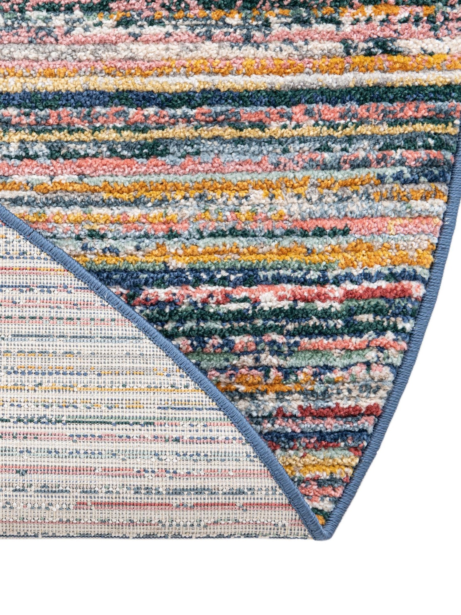 Multicolor 6' 1 x 6' 1 Gemstone Round Area Rug Polypropylene Contemporary Carpet Easy Clean Stain Resistant for Home Design Decorating for Sale at Rug Engine