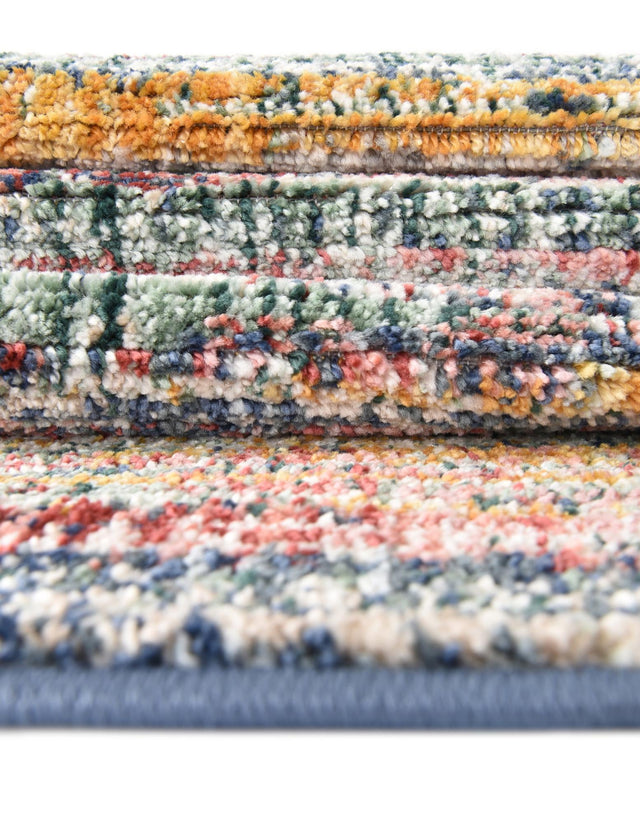 Multicolor 10' 2 x 10' 2 Gemstone Round Area Rug Polypropylene Contemporary Carpet Easy Clean Stain Resistant for Home Design Decorating for Sale at Rug Engine