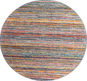 Multicolor 10' 2 x 10' 2 Gemstone Round Area Rug Polypropylene Contemporary Carpet Easy Clean Stain Resistant for Home Design Decorating for Sale at Rug Engine