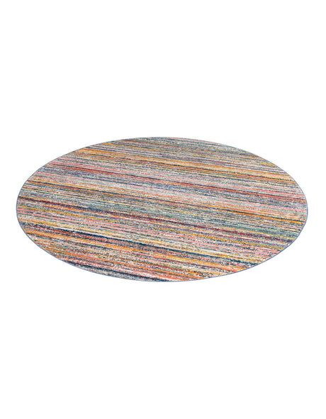 Multicolor 10' 2 x 10' 2 Gemstone Round Area Rug Polypropylene Contemporary Carpet Easy Clean Stain Resistant for Home Design Decorating for Sale at Rug Engine
