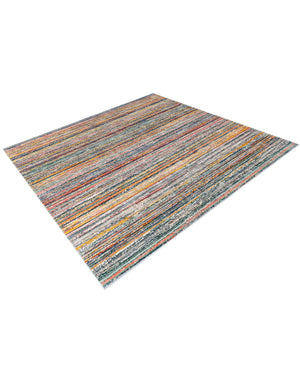 Multicolor 9' 10 x 9' 10 Gemstone Square Area Rug Polypropylene Contemporary Carpet Easy Clean Stain Resistant for Home Design Decorating for Sale at Rug Engine