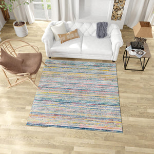 Multicolor 9' 10 x 9' 10 Gemstone Square Area Rug Polypropylene Contemporary Carpet Easy Clean Stain Resistant for Home Design Decorating for Sale at Rug Engine