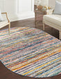 Multicolor 3' 3 x 5' 3 Gemstone Oval Area Rug Polypropylene Contemporary Carpet Easy Clean Stain Resistant for Home Design Decorating for Sale at Rug Engine