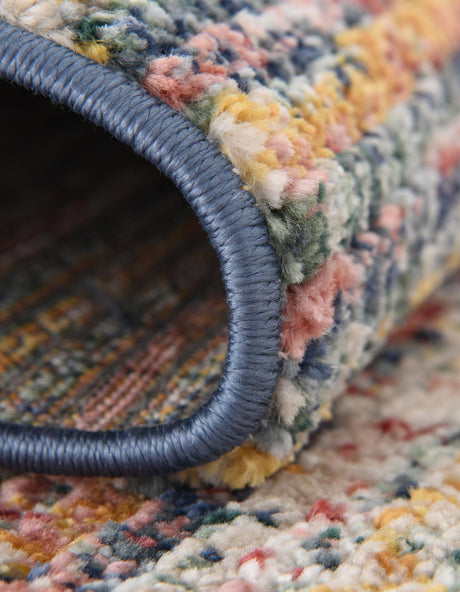 Multicolor 5' 3 x 8' Gemstone Oval Area Rug Polypropylene Contemporary Carpet Easy Clean Stain Resistant for Home Design Decorating for Sale at Rug Engine