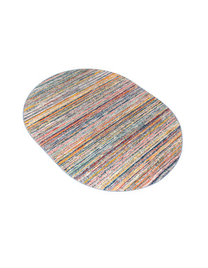 Multicolor 7' 10 x 10' 2 Gemstone Oval Area Rug Polypropylene Contemporary Carpet Easy Clean Stain Resistant for Home Design Decorating for Sale at Rug Engine