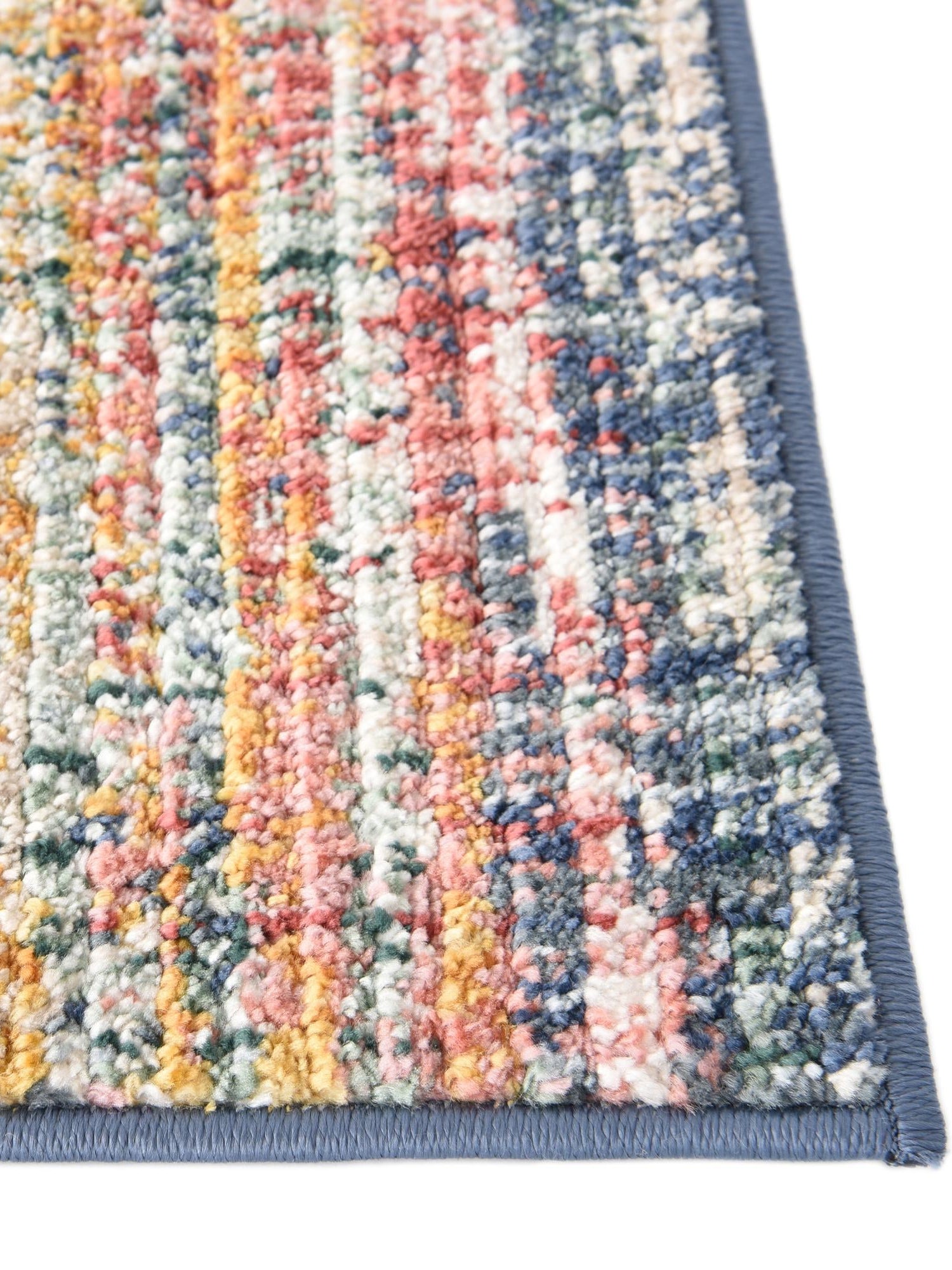 Multicolor 2' 2 x 8' Gemstone Runner Area Rug Polypropylene Contemporary Carpet Easy Clean Stain Resistant for Home Design Decorating for Sale at Rug Engine