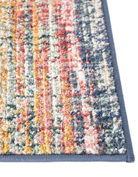 Multicolor 2' 2 x 8' Gemstone Runner Area Rug Polypropylene Contemporary Carpet Easy Clean Stain Resistant for Home Design Decorating for Sale at Rug Engine