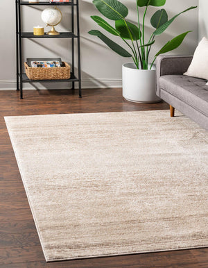 Ivory 6' 1 x 9' 2 Gemstone Rectangle Area Rug Polypropylene Contemporary Carpet Easy Clean Stain Resistant for Home Design Decorating for Sale at Rug Engine