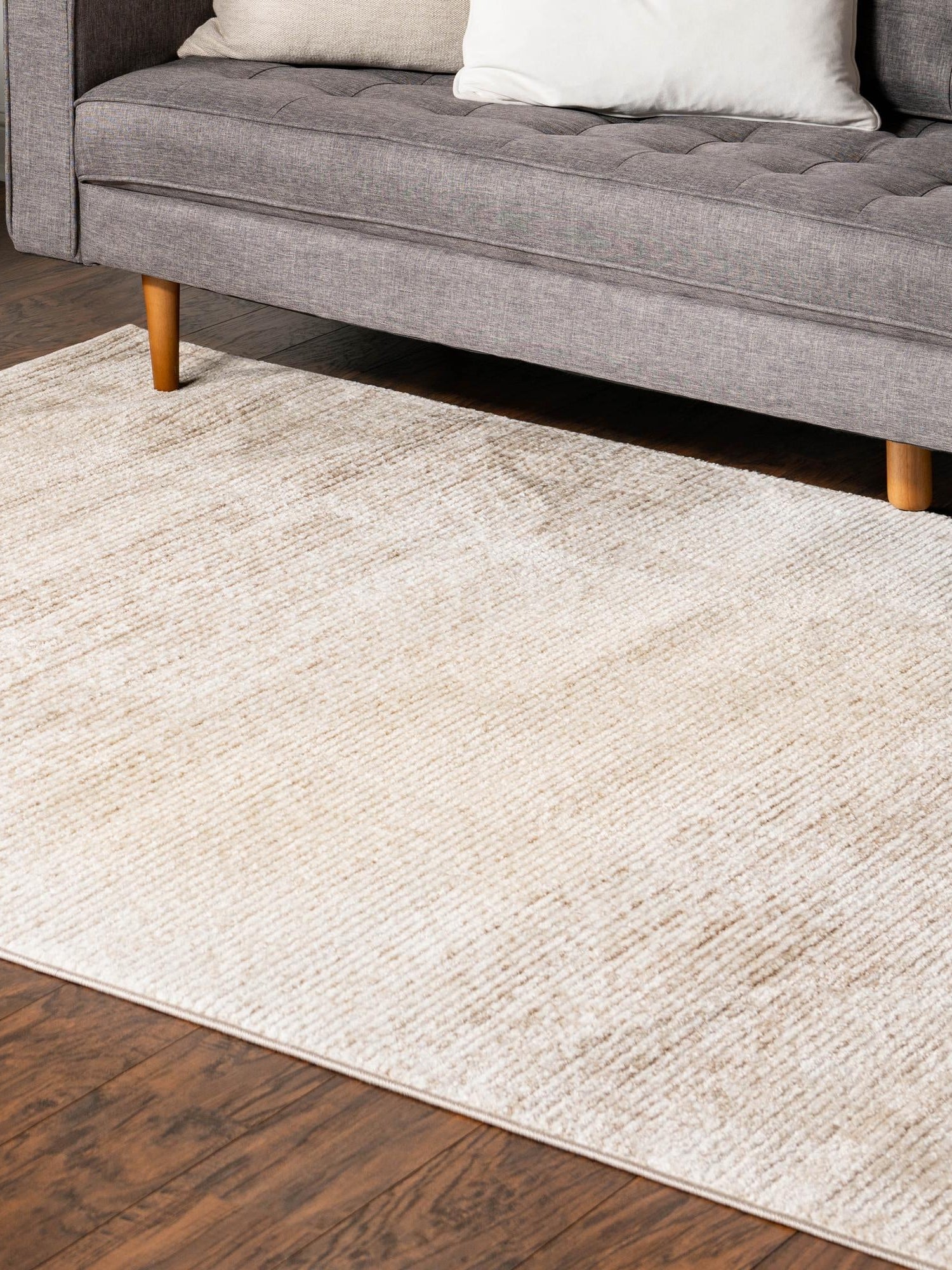 Ivory 9' x 12' Gemstone Rectangle Area Rug Polypropylene Contemporary Carpet Easy Clean Stain Resistant for Home Design Decorating for Sale at Rug Engine