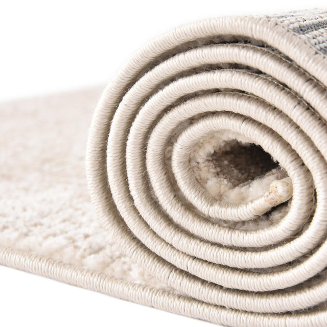 Ivory 4' 1 x 6' 3 Gemstone Rectangle Area Rug Polypropylene Contemporary Carpet Easy Clean Stain Resistant for Home Design Decorating for Sale at Rug Engine