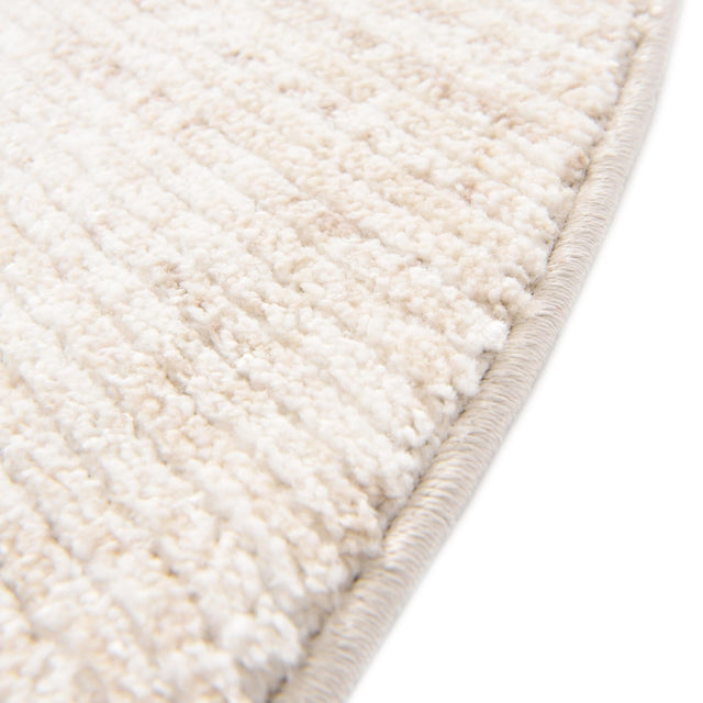 Ivory 10' 2 x 10' 2 Gemstone Round Area Rug Polypropylene Contemporary Carpet Easy Clean Stain Resistant for Home Design Decorating for Sale at Rug Engine