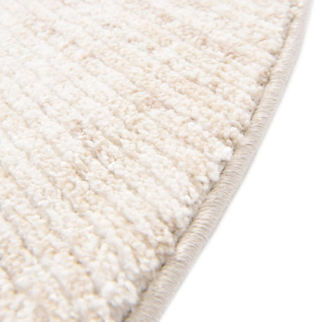 Ivory 5' 3 x 5' 3 Gemstone Round Area Rug Polypropylene Contemporary Carpet Easy Clean Stain Resistant for Home Design Decorating for Sale at Rug Engine