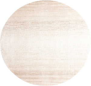 Ivory 10' 2 x 10' 2 Gemstone Round Area Rug Polypropylene Contemporary Carpet Easy Clean Stain Resistant for Home Design Decorating for Sale at Rug Engine