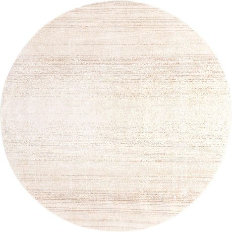 Ivory 10' 2 x 10' 2 Gemstone Round Area Rug Polypropylene Contemporary Carpet Easy Clean Stain Resistant for Home Design Decorating for Sale at Rug Engine