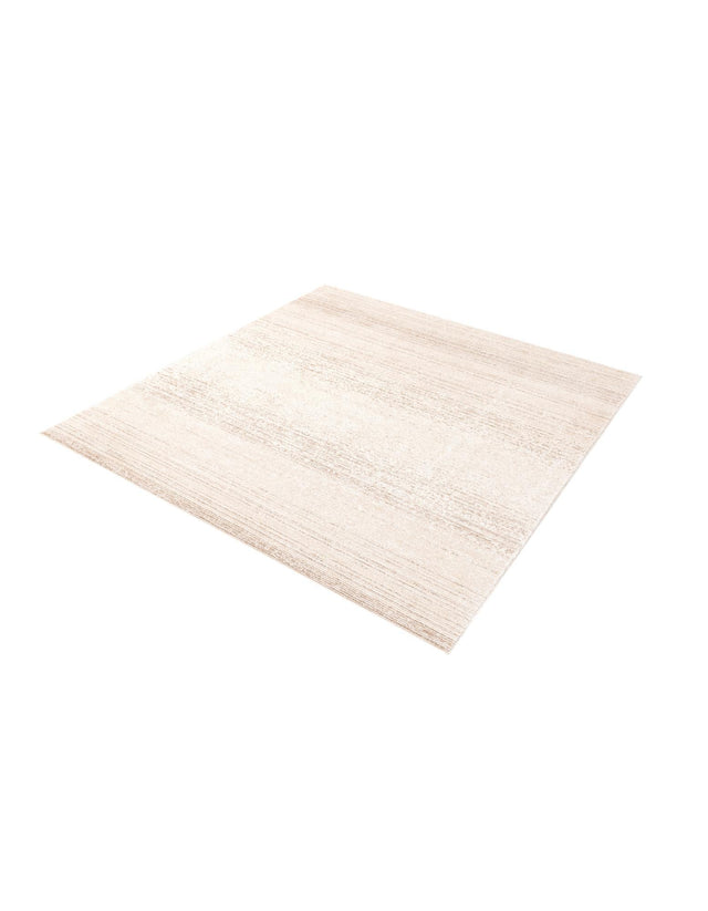 Ivory 9' 10 x 9' 10 Gemstone Square Area Rug Polypropylene Contemporary Carpet Easy Clean Stain Resistant for Home Design Decorating for Sale at Rug Engine