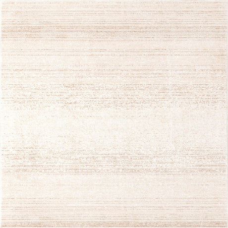Ivory 9' 10 x 9' 10 Gemstone Square Area Rug Polypropylene Contemporary Carpet Easy Clean Stain Resistant for Home Design Decorating for Sale at Rug Engine