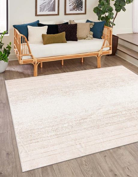 Ivory 7' 3 x 7' 3 Gemstone Square Area Rug Polypropylene Contemporary Carpet Easy Clean Stain Resistant for Home Design Decorating for Sale at Rug Engine