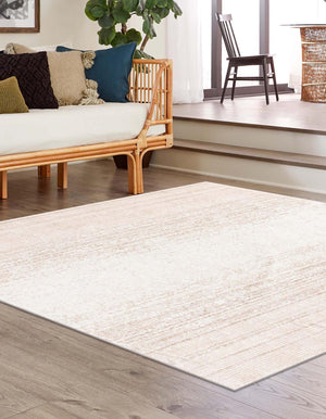 Ivory 9' 10 x 9' 10 Gemstone Square Area Rug Polypropylene Contemporary Carpet Easy Clean Stain Resistant for Home Design Decorating for Sale at Rug Engine