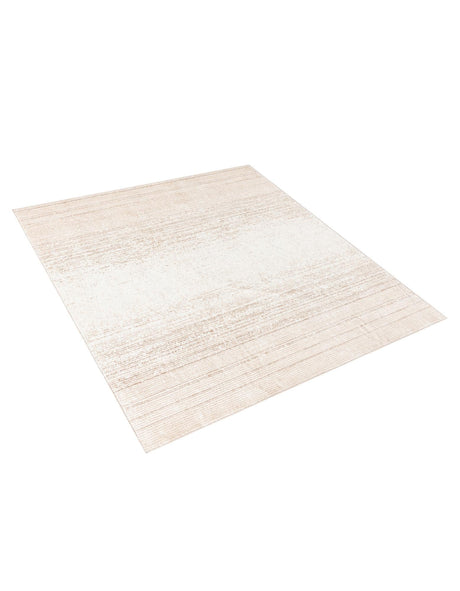 Ivory 7' 3 x 7' 3 Gemstone Square Area Rug Polypropylene Contemporary Carpet Easy Clean Stain Resistant for Home Design Decorating for Sale at Rug Engine