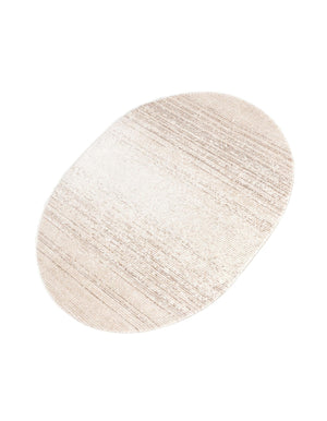Ivory 4' 1 x 6' 3 Gemstone Oval Area Rug Polypropylene Contemporary Carpet Easy Clean Stain Resistant for Home Design Decorating for Sale at Rug Engine