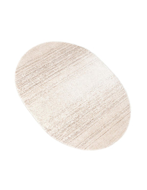 Ivory 4' 1 x 6' 3 Gemstone Oval Area Rug Polypropylene Contemporary Carpet Easy Clean Stain Resistant for Home Design Decorating for Sale at Rug Engine
