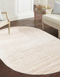 Ivory 3' 3 x 5' 3 Gemstone Oval Area Rug Polypropylene Contemporary Carpet Easy Clean Stain Resistant for Home Design Decorating for Sale at Rug Engine