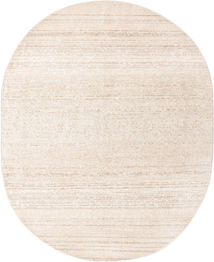 Ivory 7' 10 x 10' 2 Gemstone Oval Area Rug Polypropylene Contemporary Carpet Easy Clean Stain Resistant for Home Design Decorating for Sale at Rug Engine