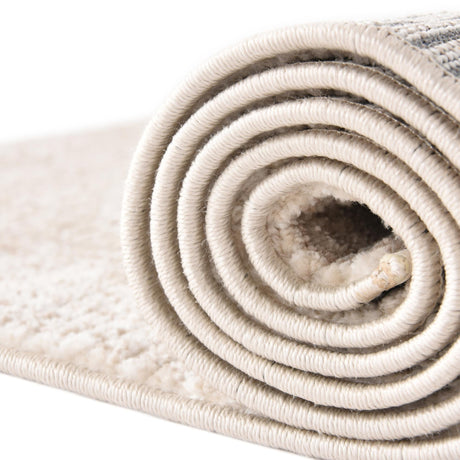 Ivory 4' 1 x 4' 1 Gemstone Octagon Area Rug Polypropylene Contemporary Carpet Easy Clean Stain Resistant for Home Design Decorating for Sale at Rug Engine