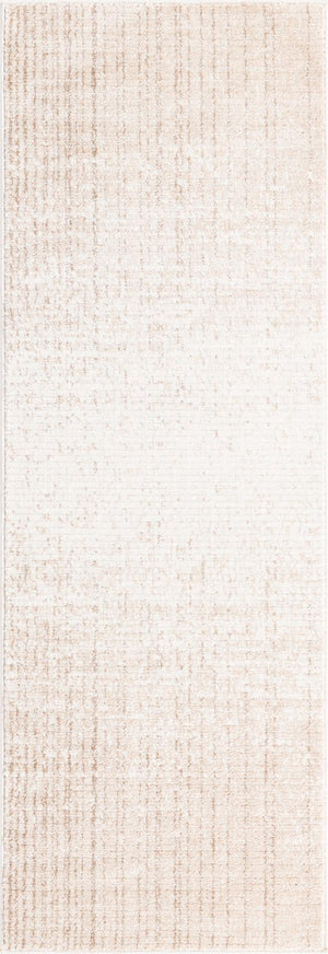 Ivory 2' 2 x 5' 11 Gemstone Runner Area Rug Polypropylene Contemporary Carpet Easy Clean Stain Resistant for Home Design Decorating for Sale at Rug Engine