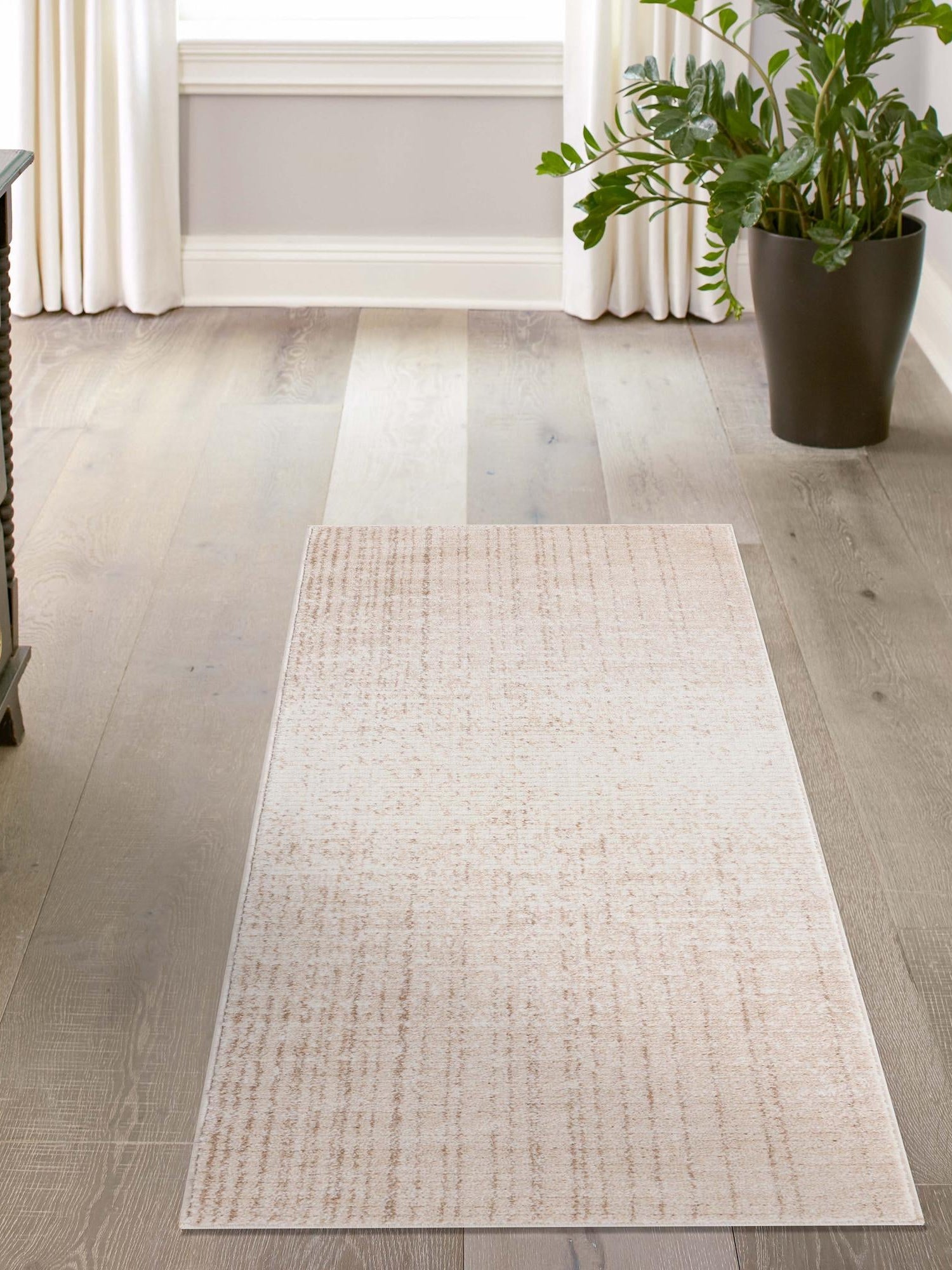 Ivory 2' 2 x 5' 11 Gemstone Runner Area Rug Polypropylene Contemporary Carpet Easy Clean Stain Resistant for Home Design Decorating for Sale at Rug Engine