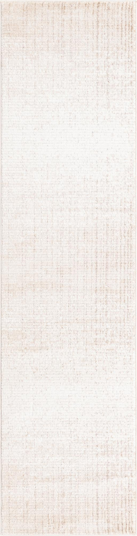 Ivory 2' 2 x 8' Gemstone Runner Area Rug Polypropylene Contemporary Carpet Easy Clean Stain Resistant for Home Design Decorating for Sale at Rug Engine