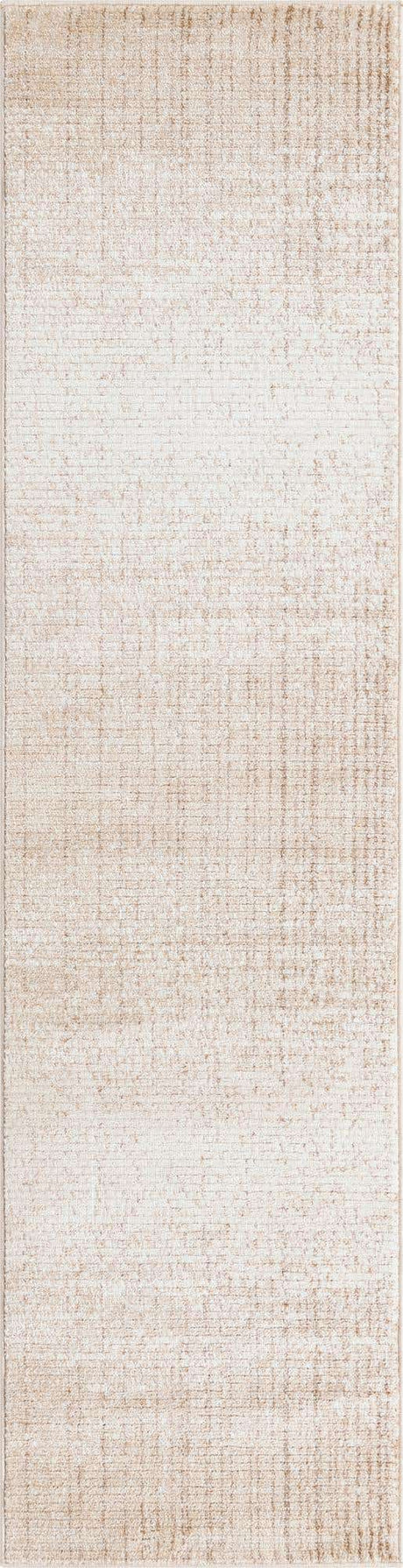 Ivory 2' 2 x 8' Gemstone Runner Area Rug Polypropylene Contemporary Carpet Easy Clean Stain Resistant for Home Design Decorating for Sale at Rug Engine