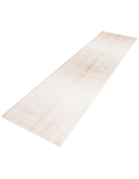 Ivory 2' 7 x 12' Gemstone Runner Area Rug Polypropylene Contemporary Carpet Easy Clean Stain Resistant for Home Design Decorating for Sale at Rug Engine