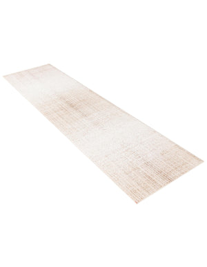 Ivory 2' 7 x 12' Gemstone Runner Area Rug Polypropylene Contemporary Carpet Easy Clean Stain Resistant for Home Design Decorating for Sale at Rug Engine
