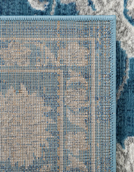Blue 5' 3 x 5' 3 Boston Octagon Area Rug 55% Polypropylene & 45% Polyester Easy Clean Traditional Classical Carpet for Contemporary Living Dining Room Office Space for Sale at Rug Engine