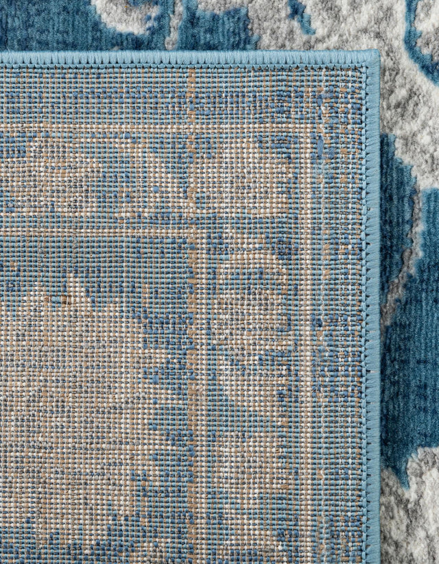 Blue 5' 3 x 5' 3 Boston Octagon Area Rug 55% Polypropylene & 45% Polyester Easy Clean Traditional Classical Carpet for Contemporary Living Dining Room Office Space for Sale at Rug Engine