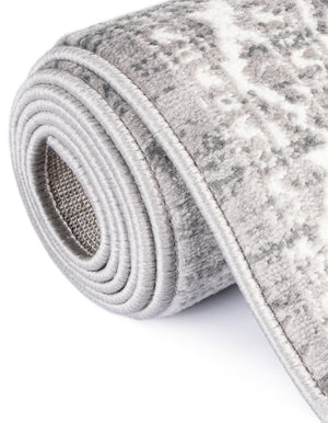 Gray 3' 3 x 5' 3 Boston Oval Area Rug 55% Polypropylene & 45% Polyester Easy Clean Traditional Classical Carpet for Contemporary Living Dining Room Office Space for Sale at Rug Engine