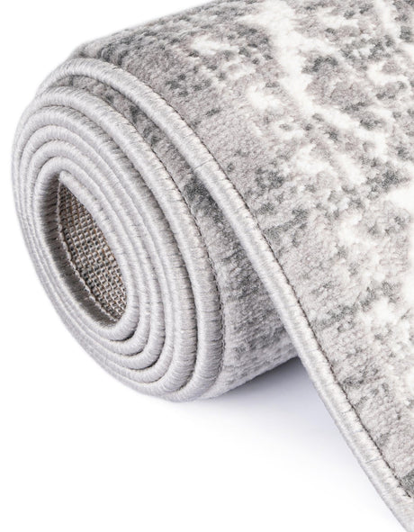 Gray 3' 3 x 5' 3 Boston Oval Area Rug 55% Polypropylene & 45% Polyester Easy Clean Traditional Classical Carpet for Contemporary Living Dining Room Office Space for Sale at Rug Engine