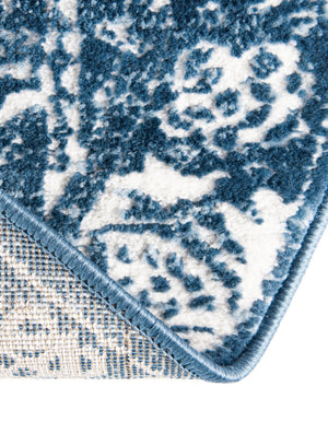 Blue 5' 3 x 8' Boston Oval Area Rug 55% Polypropylene & 45% Polyester Easy Clean Traditional Classical Carpet for Contemporary Living Dining Room Office Space for Sale at Rug Engine