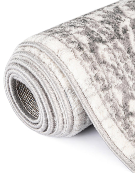 White 5' 3 x 5' 3 Boston Octagon Area Rug 55% Polypropylene & 45% Polyester Easy Clean Traditional Classical Carpet for Contemporary Living Dining Room Office Space for Sale at Rug Engine
