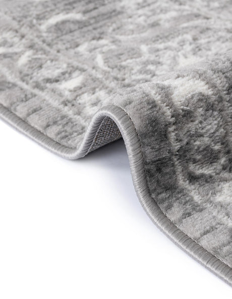 Gray 5' 3 x 5' 3 Boston Octagon Area Rug 55% Polypropylene & 45% Polyester Easy Clean Traditional Classical Carpet for Contemporary Living Dining Room Office Space for Sale at Rug Engine