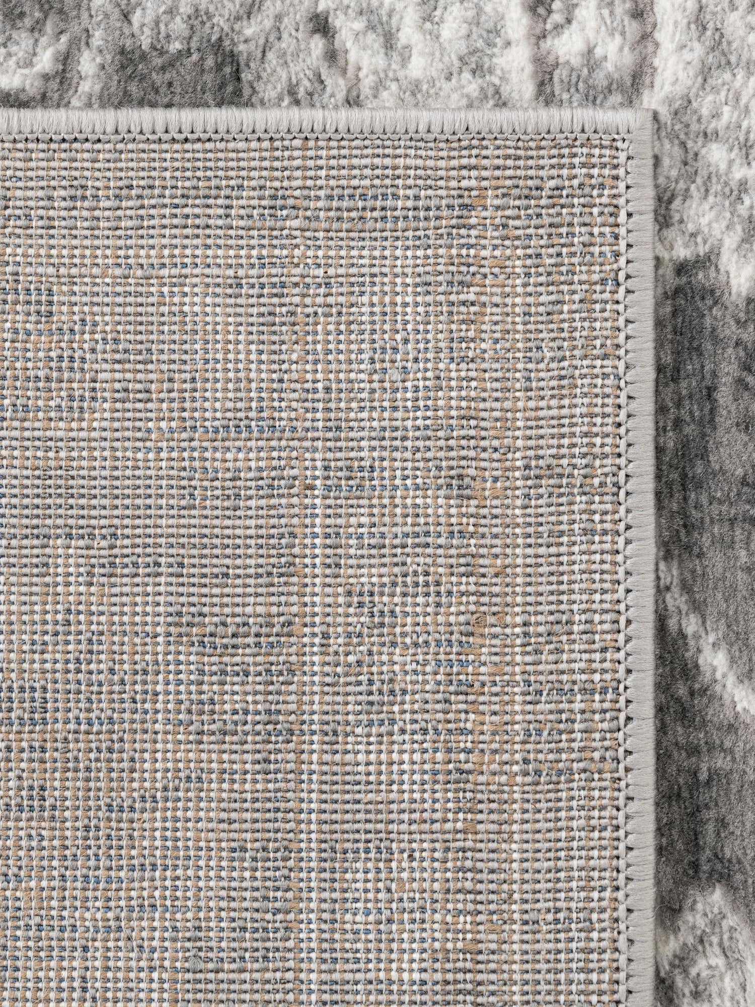 Gray 10' x 10' Boston Square Area Rug 55% Polypropylene & 45% Polyester Easy Clean Traditional Classical Carpet for Contemporary Living Dining Room Office Space for Sale at Rug Engine