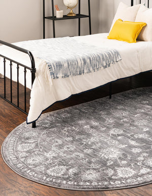 Gray 3' 3 x 5' 3 Boston Oval Area Rug 55% Polypropylene & 45% Polyester Easy Clean Traditional Classical Carpet for Contemporary Living Dining Room Office Space for Sale at Rug Engine