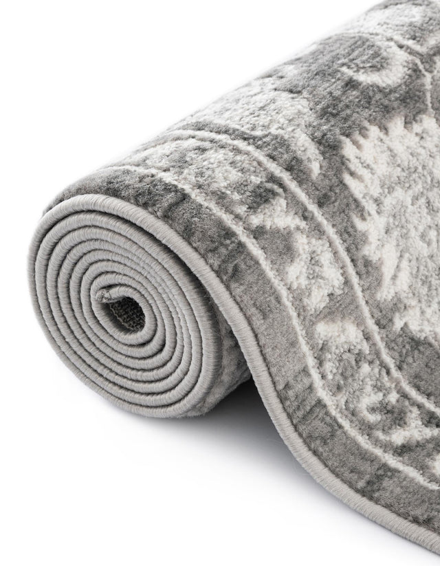 Gray 3' 3 x 5' 3 Boston Oval Area Rug 55% Polypropylene & 45% Polyester Easy Clean Traditional Classical Carpet for Contemporary Living Dining Room Office Space for Sale at Rug Engine