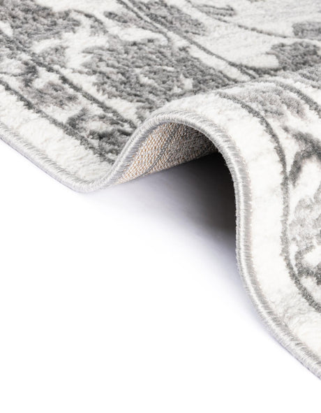 white Gray 5' 3 x 5' 3 Boston Octagon Area Rug 55% Polypropylene & 45% Polyester Easy Clean Traditional Classical Carpet for Contemporary Living Dining Room Office Space for Sale at Rug Engine