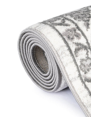 white Gray 5' 3 x 5' 3 Boston Octagon Area Rug 55% Polypropylene & 45% Polyester Easy Clean Traditional Classical Carpet for Contemporary Living Dining Room Office Space for Sale at Rug Engine